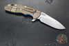 Hinderer XM-18 3.5"- Skinny Slicer- Hollow Grind- Stonewash Bronzed Finished Titanium And Various G-10 Handles- Stonewash Finished Magnacut Steel Blade