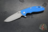 Hinderer XM-18 3.5"- Skinny Slicer- Hollow Grind- Working Finish Titanium And Various G-10 Handles- Working Finish Magnacut Steel Blade