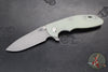 Hinderer XM-18 3.5"- Skinny Slicer- Hollow Grind- Working Finish Titanium And Various G-10 Handles- Working Finish Magnacut Steel Blade