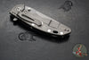 Hinderer XM-18 3.5"- Slicer Edge- Hollow Grind- Working Finish Titanium and Blue G-10- Working Finish S45VN Blade