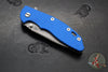 Hinderer XM-18 3.5"- Slicer Edge- Hollow Grind- Working Finish Titanium and Blue G-10- Working Finish S45VN Blade