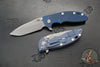 Hinderer XM-18 3.5"- Spanto Edge- Battle Blue Ti And Various G-10 Handles- Working Finish Blade