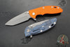 Hinderer XM-18 3.5"- Spanto Edge- Battle Blue Ti And Various G-10 Handles- Working Finish Blade