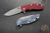 Hinderer XM-18 3.5"- Spanto Edge- Battle Blue Ti And Various G-10 Handles- Working Finish Blade