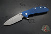 Hinderer XM-24 4.0"- Spearpoint- Battle Blue Ti And BlueBlack G-10 Handle- Working Finish S45VN Blade