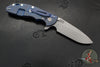 Hinderer XM-24 4.0"- Spearpoint- Battle Blue Ti And BlueBlack G-10 Handle- Working Finish S45VN Blade