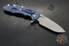 Hinderer XM-24 4.0"- Spearpoint- Battle Blue Ti And Red G-10 Handle- Working Finish S45VN Blade