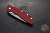 Hinderer XM-24 4.0"- Spearpoint- Battle Blue Ti And Red G-10 Handle- Working Finish S45VN Blade