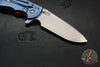 Hinderer XM-24 4.0"- Spearpoint- Stonewash Blue Ti And Orange G-10 Handle- Stonewash Finish S45VN Blade