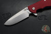 Hinderer XM-24 4.0"- Spearpoint- Stonewash Blue Ti And Red G-10 Handle- Stonewash Finish S45VN Blade