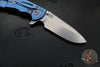 Hinderer XM-24 4.0"- Spearpoint- Stonewash Blue Ti And Red G-10 Handle- Stonewash Finish S45VN Blade