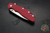 Hinderer XM-24 4.0"- Spearpoint- Stonewash Blue Ti And Red G-10 Handle- Stonewash Finish S45VN Blade