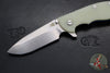 Hinderer XM-24 4.0"- Spearpoint- Stonewash Blue Ti And Translucent Green G-10 Handle- Stonewash Finish S45VN Blade