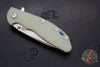 Hinderer XM-24 4.0"- Spearpoint- Stonewash Blue Ti And Translucent Green G-10 Handle- Stonewash Finish S45VN Blade