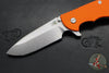 Hinderer XM-24 4.0"- Spearpoint- Stonewash Bronze Ti And Orange G-10 Handle- Stonewash Finish S45VN Blade