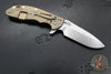 Hinderer XM-24 4.0"- Spearpoint- Stonewash Bronze Ti And Red G-10 Handle- Stonewash Finish S45VN Blade