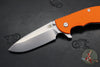 Hinderer XM-24 4.0"- Spearpoint- Stonewash Ti And Orange G-10 Handle- Stonewash Finish S45VN Blade