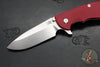 Hinderer XM-24 4.0"- Spearpoint- Stonewash Ti And Red G-10 Handle- Stonewash Finish S45VN Blade