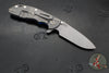 Hinderer XM-24 4.0"- Spearpoint- Working Finish Ti And Blue G-10 Handle- Working Finish S45VN Blade