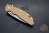 Hinderer XM-24 4.0"- Spearpoint- Working Finish Ti And Coyote G-10 Handle- Working Finish S45VN Blade
