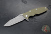Hinderer Eklipse 3.5"- Skinny Slicer Edge- Hollow Grind- Battle Blue Titanium and Various G-10 Scales- Working Finish Magnacut Blade