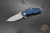 Hinderer Jurassic- Slicer Edge- Hollow Grind- Working Finish Titanium and Various G-10 Handle Scales- Working Finish Magnacut Steel Blade