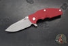 Hinderer Jurassic- Slicer Edge- Hollow Grind- Working Finish Titanium and Various G-10 Handle Scales- Working Finish Magnacut Steel Blade