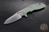 Hinderer XM-18 3.5"- Sheepsfoot- Stonewash Blue Titanium Handle- Various G-10- Stonewashed S45VN Steel Blade