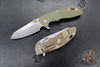 Hinderer XM-18 3.5"- Sheepsfoot- Stonewash Bronze Finished Titanium Handle- Various G-10 Scales- Stonewash S45VN Steel Blade