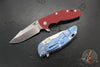 Hinderer XM-18 3.5"- Skinny Harpoon Spanto- Stonewash Blue Titanium And Various G-10 Handles- Stonewash Magnacut Steel Blade