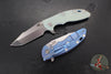 Hinderer XM-18 3.5"- Skinny Harpoon Spanto- Stonewash Blue Titanium And Various G-10 Handles- Stonewash Magnacut Steel Blade