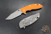 Hinderer XM-18 3.5"- Skinny Harpoon Spanto- Working Finish Titanium And Various G-10 Handles- Working Finish Magnacut Steel Blade