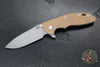 Hinderer XM-18 3.5"- Skinny Slicer- Hollow Grind- Battle Bronze Finished Titanium And Various G-10 Handles- Working Finish Magnacut Steel Blade