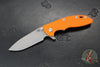 Hinderer XM-18 3.5"- Skinny Slicer- Hollow Grind- Battle Bronze Finished Titanium And Various G-10 Handles- Working Finish Magnacut Steel Blade