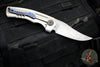 Kevin Foster- Narwhal Bowie Flipper- Carbon Fiber And Titanium Handle- Nichols Damascus Blade- Black Timascus Clip