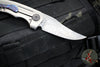 Kevin Foster- Narwhal Bowie Flipper- Carbon Fiber And Titanium Handle- Nichols Damascus Blade- Black Timascus Clip
