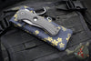 Kevin Foster- Narwhal Bowie Flipper- Carbon Fiber And Titanium Handle- Nichols Damascus Blade- Black Timascus Clip