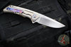 Kevin Foster- Mini R1- Satin Finished Titanium Handle- Satin Blade- Black Timascus Clip
