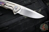 Kevin Foster- Mini R1- Satin Finished Titanium Handle- Satin Blade- Black Timascus Clip