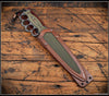 RMJ Lady Death- Knuckle Duster Trench Knife! Dirty Olive G-10