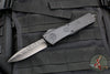 Marfione Custom Knives And Borka Blades Special O-Yari Combat Troodon- Engraved Black Handle- Single Edge Chisel Ground Blade With Borka Rock Grind- Carbon Fiber Button