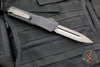 Marfione Custom Knives And Borka Blades Special O-Yari Combat Troodon- Engraved Black Handle- Single Edge Chisel Ground Blade With Borka Rock Grind- Carbon Fiber Button