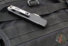 Marfione Custom Knives UTX-85 OTF Knife- PROTOTYPE- Double Edge- Black Handle- Diamondwash Finished Blade