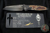 Marfione Custom Socom Elite Warcom- Carbon Fiber Handle With Copper Trim- Ironwood Inlaid- Black DLC Satin Finished Blade- DLC Hardware