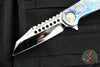 Marfione Custom Warhound Folder- Galactic Finished Titanium Handles- Mirror Polished Blade- Bronze Titanium Hardware