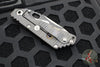 Mick Strider Custom SnG Folder- Drop Point- Nightmare Grind- SERRATED And Scalloped- Blackened Flats- Black Tire Tread G-10 And Flamed Titanium Handle