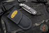 Microtech Vintage 05/2000 SN099 UDT- Black Handle- Ladder Damascus Blade- Red Backspacers