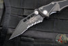 Vintage 12/1999 Microtech Vector- Manual- Black Handle- Black Part Serrated Blade