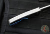 Protech Custom Duke 2 Out The Side (OTS) Auto Knife - BLADE SHOW 2025- Two Tone Stainless Steel Handle- Mike Irie Compound Ground Mirror Polished Blade- Pearl Button 2025 Custom Duke 002