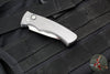 Protech Custom Duke 2 Out The Side (OTS) Auto Knife - BLADE SHOW 2025- Two Tone Stainless Steel Handle- Mike Irie Compound Ground Mirror Polished Blade- Pearl Button 2025 Custom Duke 002